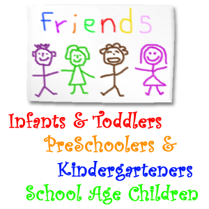 Infants, toddlers, preschoolers, kindergarteners and school age children